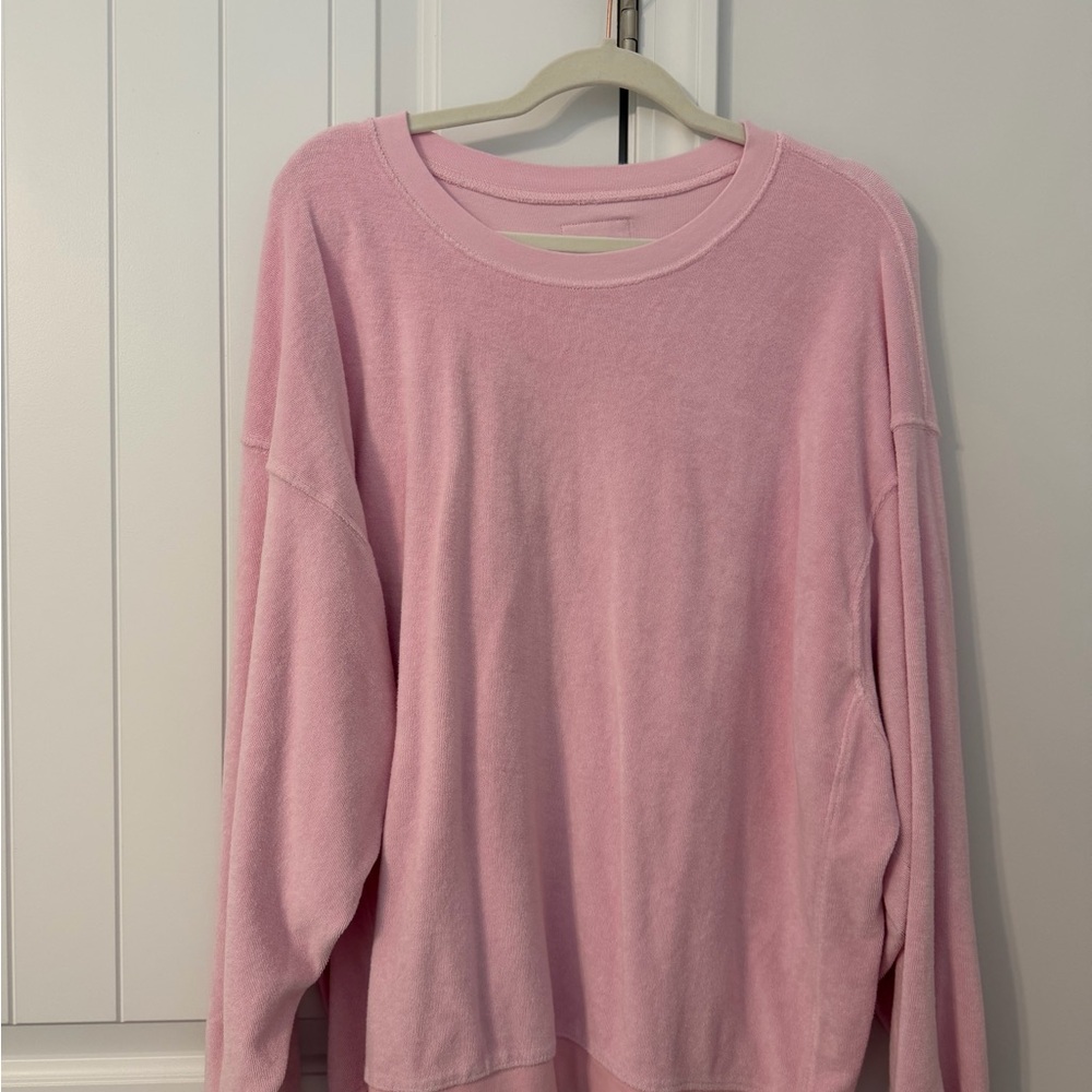 Pink daily drills terry cloth sweatshirt M/L